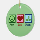 Plant Nursery Peace Love Planten Cute Green Keramisch Ornament (Links)