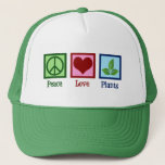 Plant Nursery Peace Love Planten Cute Green Trucker Pet<br><div class="desc">Peace Love Planten. Een schattig geschenk voor een liefhebber van planten en botanie. Koel cadeau voor een tuinbouwkundige of botanist.</div>
