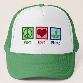 Plant Nursery Peace Love Planten Cute Green Trucker Pet