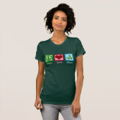 Plant Nursery Peace Love Planten T-shirt (Voorkant volledig)