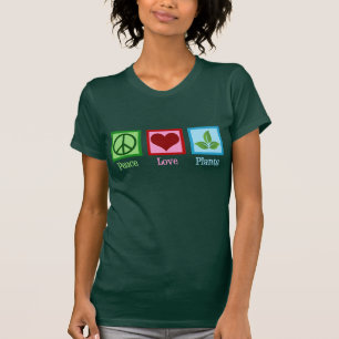 Plant Nursery Peace Love Planten T-shirt