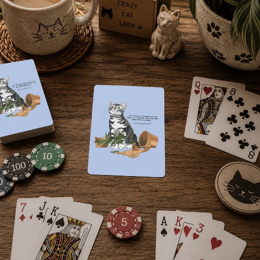 Plant Ongedierte Kat Pokerkaarten