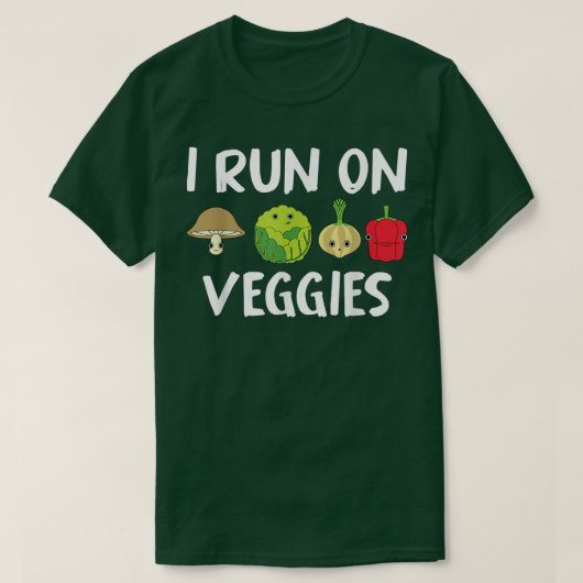 Plant op basis van groenten, herbivore, ik loop op t-shirt (Design voorkant)