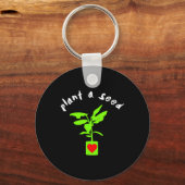 Plant op de Dag van de Aarde A Zaaigronkel Sleutelhanger (Voorkant)