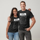 Plant Operator Nutrition Facts Sarcastic T-shirt (Unisex)