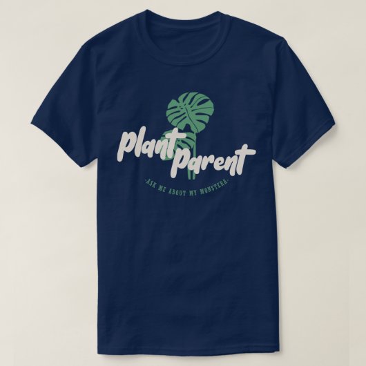 Plant Ouder - Vraag me naar mijn monsters T-shirt (Design voorkant)