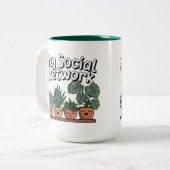 Plant ouders Sociaal Netwerk Tweekleurige Koffiemok (Voorkant links)