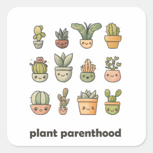 PLANT OUDERSCHAP VIERKANTE STICKER