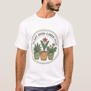Plant Over-carer Club – Retro Vintage Esthetiek Ba T-shirt