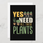 Plant over mijn tijd heb ik echt al deze Planten n Bedankkaart (Voorkant / Achterkant)