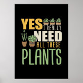 Plant over mijn tijd heb ik echt al deze Planten n Poster (Voorkant)
