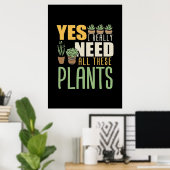 Plant over mijn tijd heb ik echt al deze Planten n Poster (Thuiskantoor)