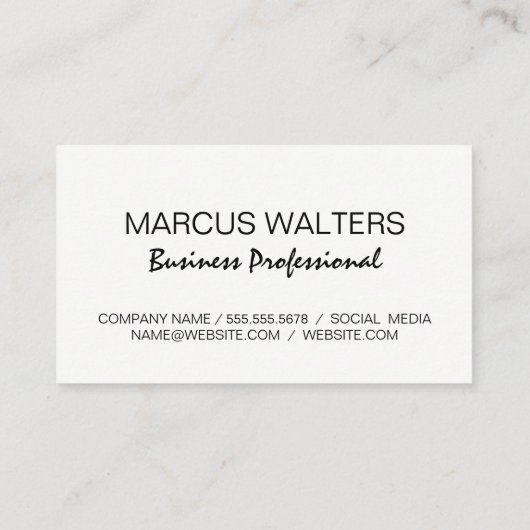 Plant Palm Bladeren Patroon Visitekaartje (Achterkant)