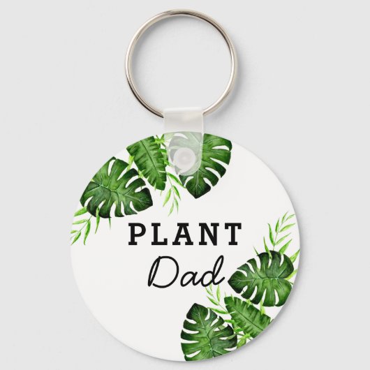 Plant Pap Waterverf Bloedvat Monstera Tropisch Sleutelhanger (Voorkant)