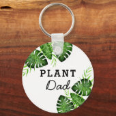 Plant Pap Waterverf Bloedvat Monstera Tropisch Sleutelhanger (Voorkant)