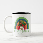 Plant Papa Boho Rainbow Garden Monstera Leaves Tweekleurige Koffiemok (Links)
