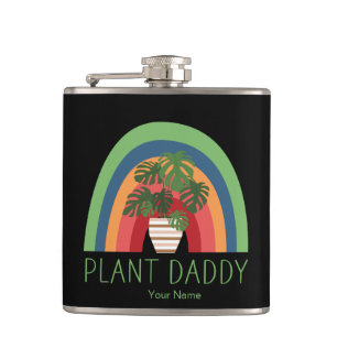 Plant Papa Boho Regenboog Tuin Monstera Bladeren Heupfles