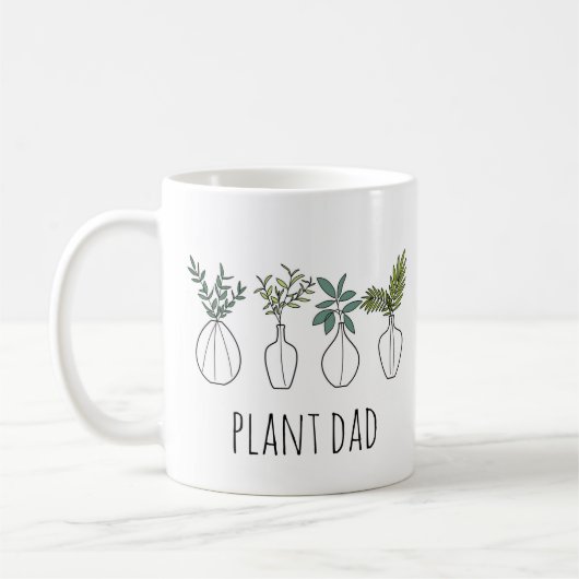 Plant Papa en naam KoffieMok (Links)