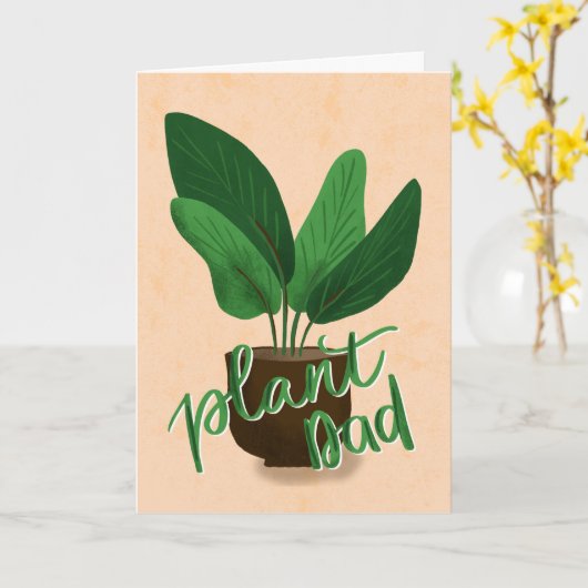 Plant Papa Fathers Day Kaart (Gele Bloem)
