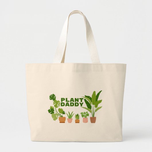 Plant papa Grote Canvas tas (Voorkant)