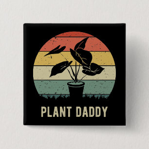Plant Papa IV Vierkante Button 5,1 Cm