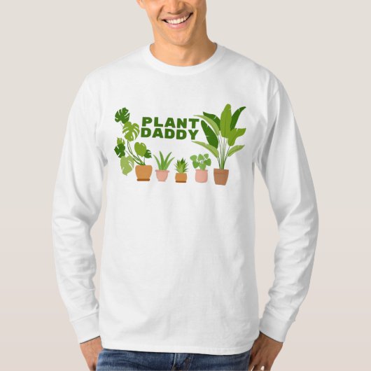 Plant papa Lange T-shirt (Voorkant)