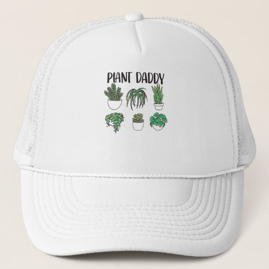 Plant papa Plant Lover Gardener Trucker Pet (Voorkant)