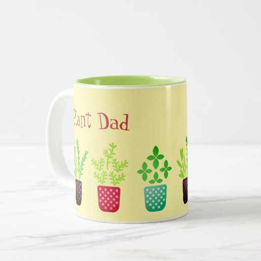 Plant papa tweekleurige koffiemok (Voorkant links)