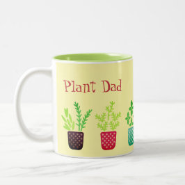 Plant papa tweekleurige koffiemok