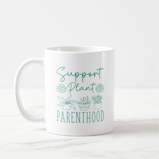 Plant Parenthood-ondersteuning Koffiemok (Links)