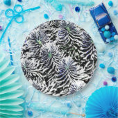 Plant patronen in wit papieren bordje (Feest)