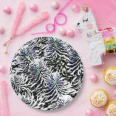 Plant patronen in wit papieren bordje (Feest)