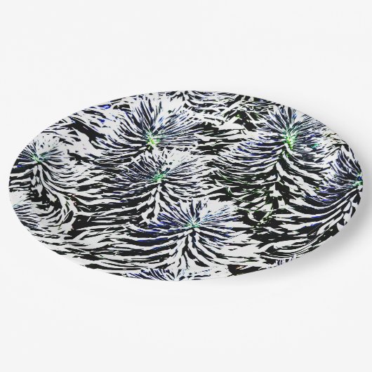 Plant patronen in wit papieren bordje (Gekanteld)