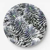 Plant patronen in wit papieren bordje (Voorkant)