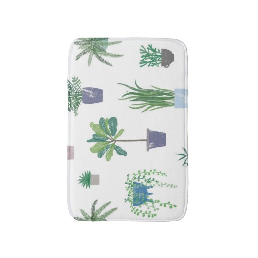 Plant patroon badmat (Voorkant Verticaal)