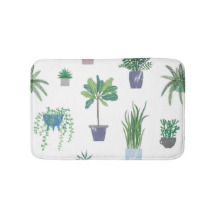 Plant patroon badmat