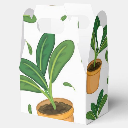 Plant patroon bedankdoosjes (Geopend)