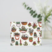 Plant patroon briefkaart (Staand voorkant)