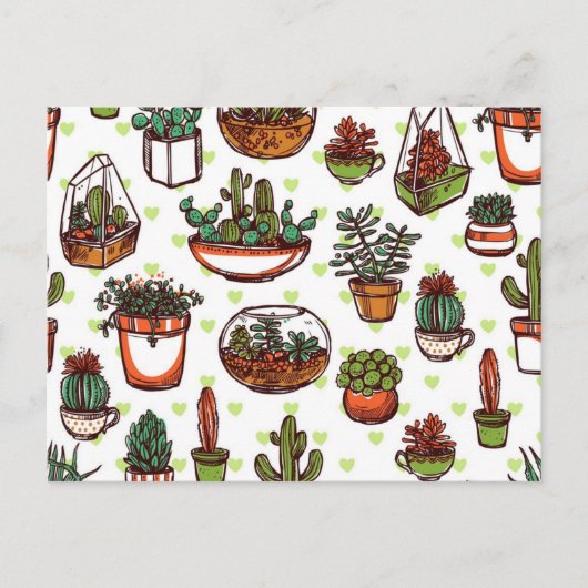 Plant patroon briefkaart (Voorkant)