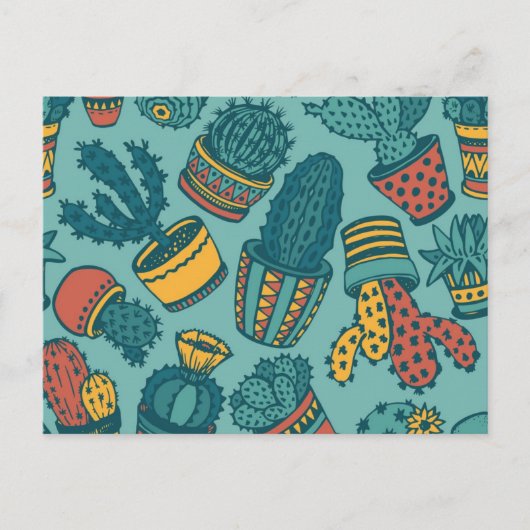 Plant patroon briefkaart (Voorkant)