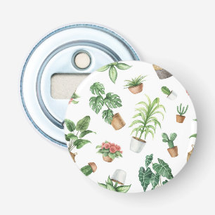 Plant patroon button flesopener