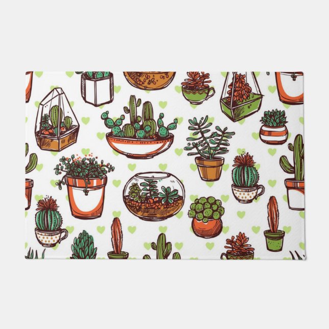 Plant patroon deurmat (Voorkant)