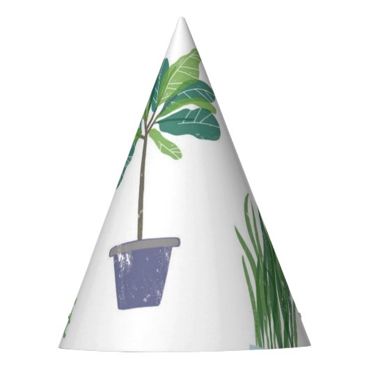 Plant patroon feesthoedjes (Voorkant)