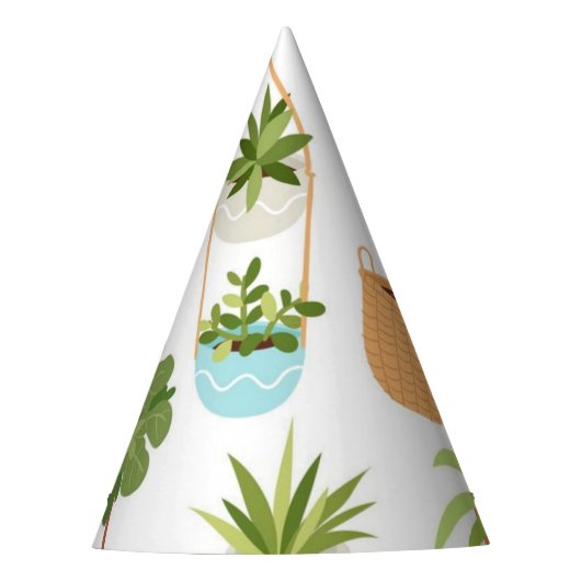 Plant patroon feesthoedjes (Voorkant)