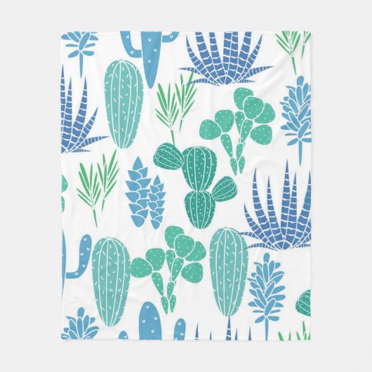 Plant patroon fleece deken (Voorkant)