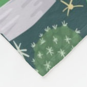 Plant patroon fleece deken (Hoek)