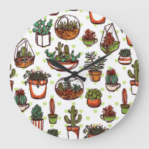 Plant patroon grote klok