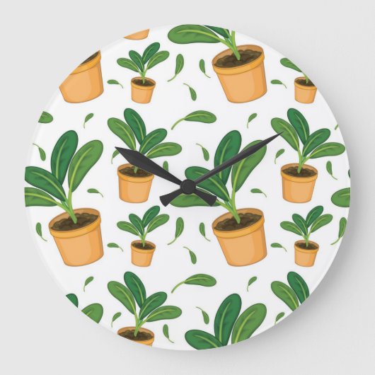 Plant patroon grote klok (Voorkant)