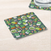 Plant patroon kartonnen onderzetters (Schuin)