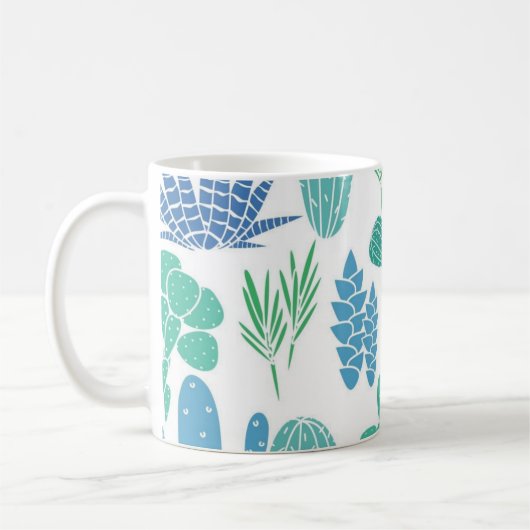 Plant patroon koffiemok (Links)
